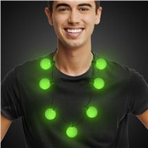 LED Green Ball Necklace