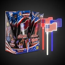 Patriotic Glow USA Flags Retail Counter Display