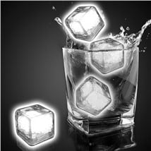 White Liquid-Activated LED Ice Cubes