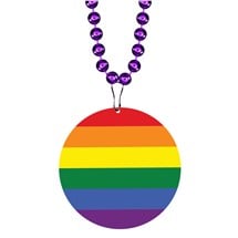 Rainbow Pride Medallion Bead Necklaces