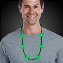LED Green 30" Beaded Necklace