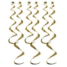 Gold Twirly Whirl Decorations