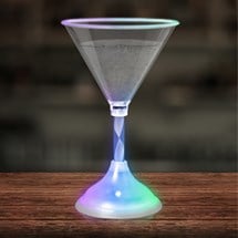 LED 7 oz. Martini Glass