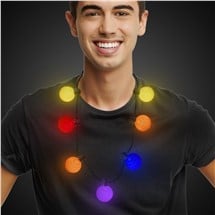 LED Rainbow Ball Necklace