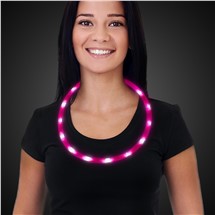 Neon Pink LED Rechargeable Necklace