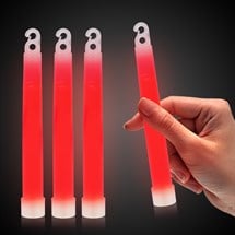 Red 6" Premium Glow Sticks