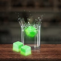 Green Glow Ice Cubes