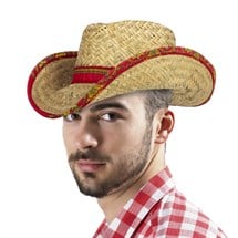 Bandana-Trimmed Cowboy Hat