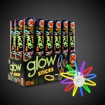 Assorted Glow 8" Bracelets Retail Counter Display