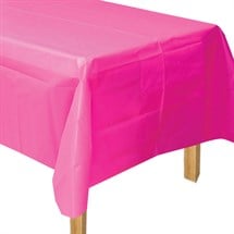 Neon Pink Plastic Table Cover