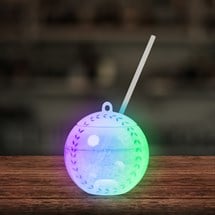 LED Baseball Cup with Straw