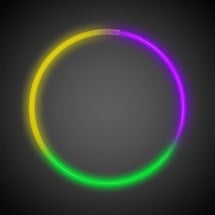 Green, Purple and Yellow 22" Glow Necklaces