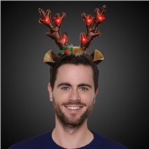 LED Reindeer Antlers Headband