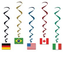 International Flag Swirls