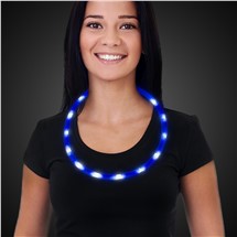 Neon Blue LED Rechargeable Necklace