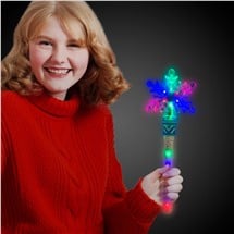 LED Snowflake Wand with Light-Up Handle