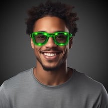 Green LED Retro Sunglasses