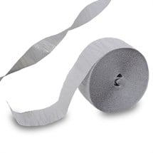 Silver Crepe Paper Streamer