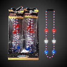LED Patriotic Star Necklaces Retail Display