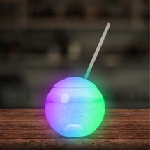 LED 20 oz. Tumbler Ball Cup with Straw