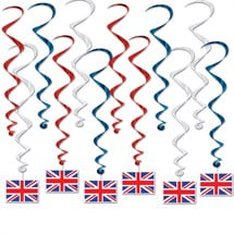 British Flag Whirl Decorations