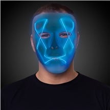 LED Blue EL Wire Mask