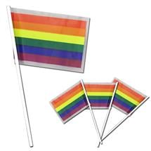 Rainbow Pride 4" x 6" Plastic Flags