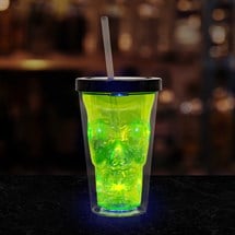 LED Neon Green Skull Cup