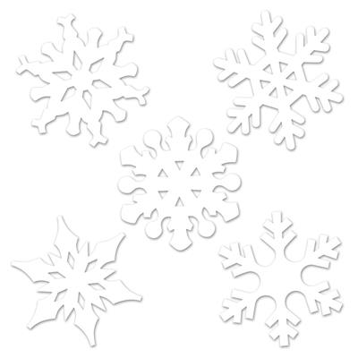 Beistle 22643 Mini Snowflake Cutouts, 4 - 4.5, 10 Cutouts in Package