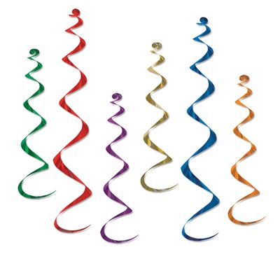 Twirly Whirly Decorations-6 Pack