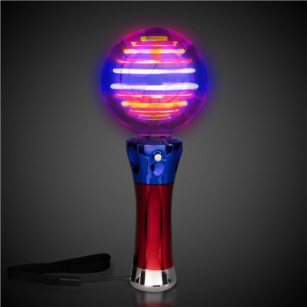 Led spinner ball wand