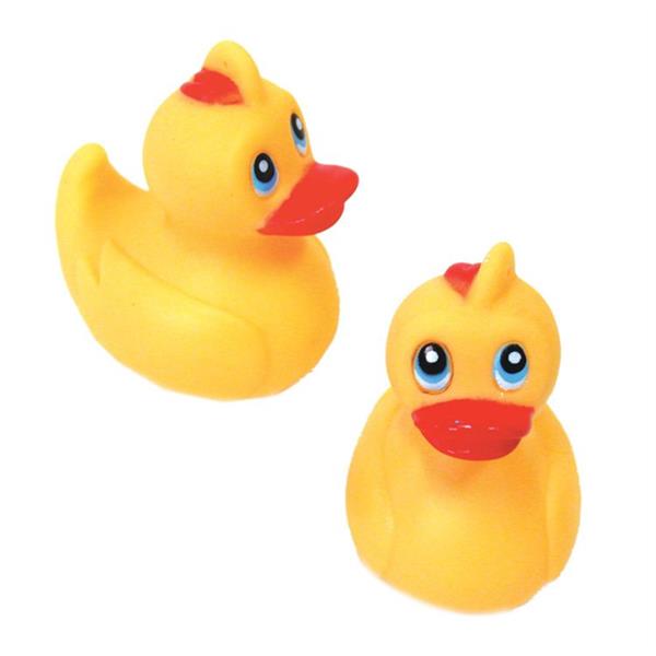 2 Mini Yellow Plastic Rubber Duck