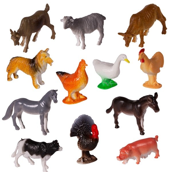 Plastic Toy Farm Animals Playset | Toy Farmyard Animals