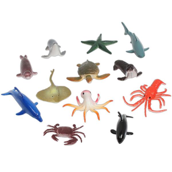 Plastic Sea Animal Toys - 12 Pack | Windy City Novelties