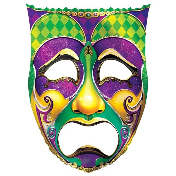 Jumbo Mardi Gras Mask Cutouts