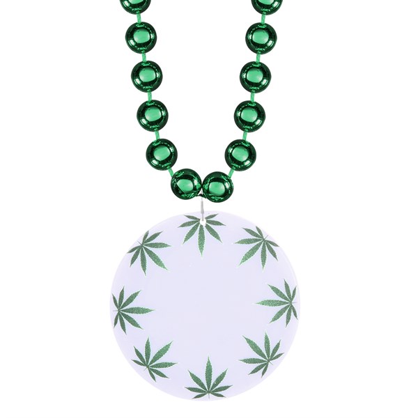 Weed Necklace Pot Leaf Mardi Gras Beads