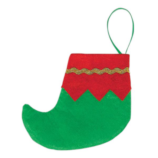 Miniature Christmas Elf Stockings - Pack of 6