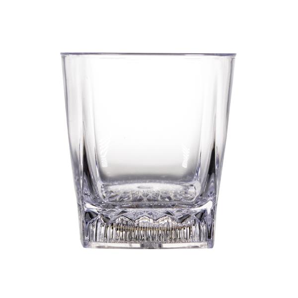 LED Square Bottom Rocks Glass-10oz