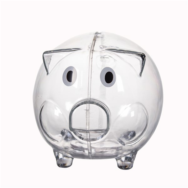 Plastic Clear Bank Coin Box Piggy Building Block Shape - Brilliant Promos -  Be Brilliant!