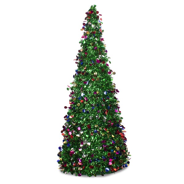 Christmas Tinsel Tree 24 Centerpiece   45d5f351 3968 4428 97d2 32df4e800bf2dec243957ea 24 Inch Green Tinsel Tree 