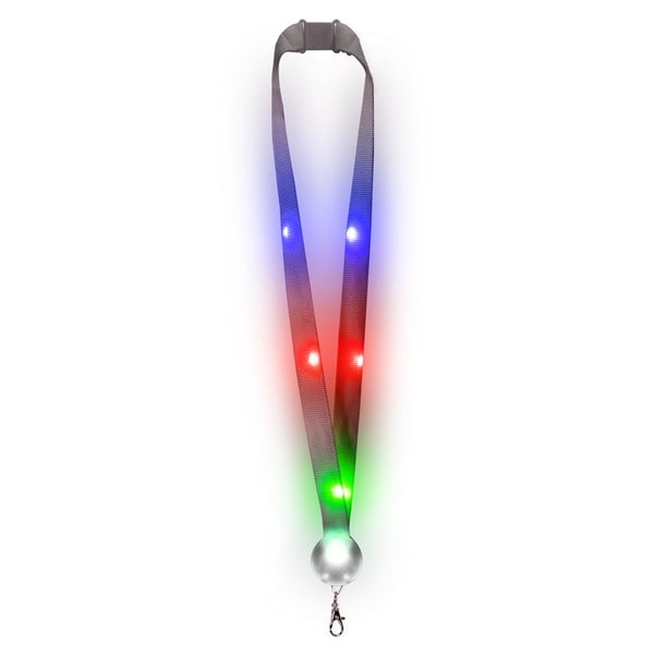 LED White Lanyard With Pendant