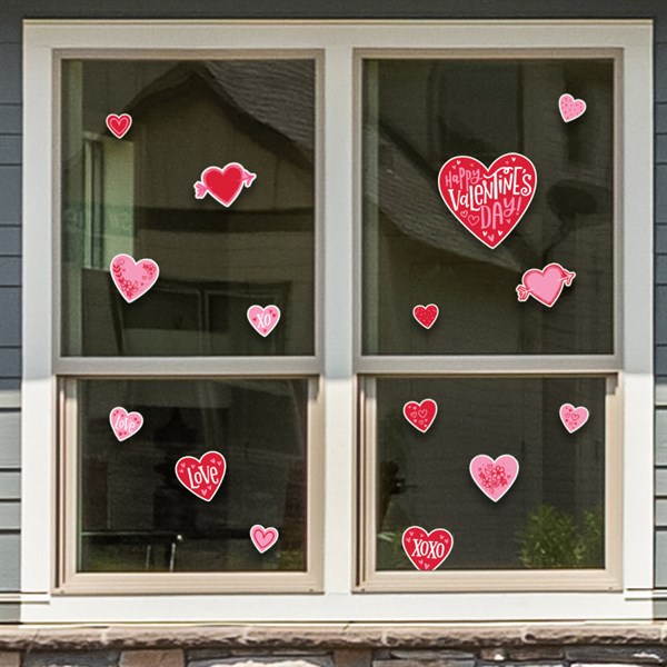 Valentine's Day Window Clings | Valentine Window Decorations