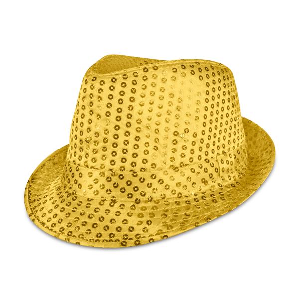 Gold LED Sequin Fedora