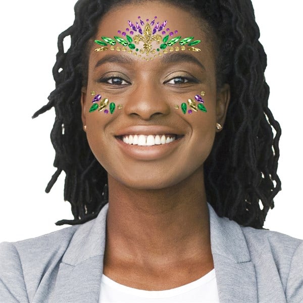 mardi gras face jewels