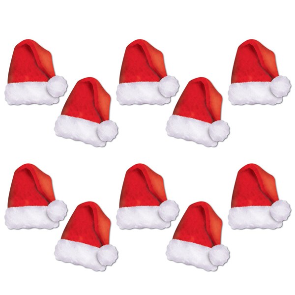 Mini Santa Hat Cutouts | Christmas Wall Hanging Decorations