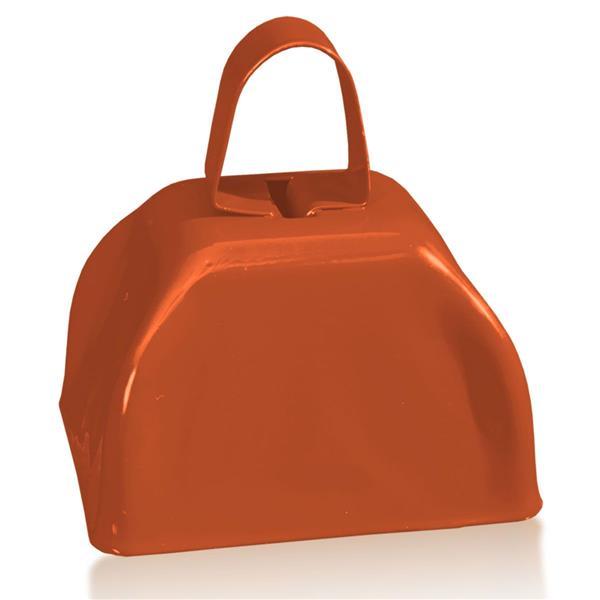 3 Inch Orange Metal Cow Bell Cowbell Party Noise Maker