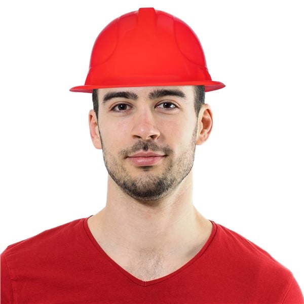 Red hard hats construction online