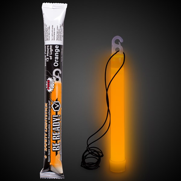 6 Orange Glow Stick