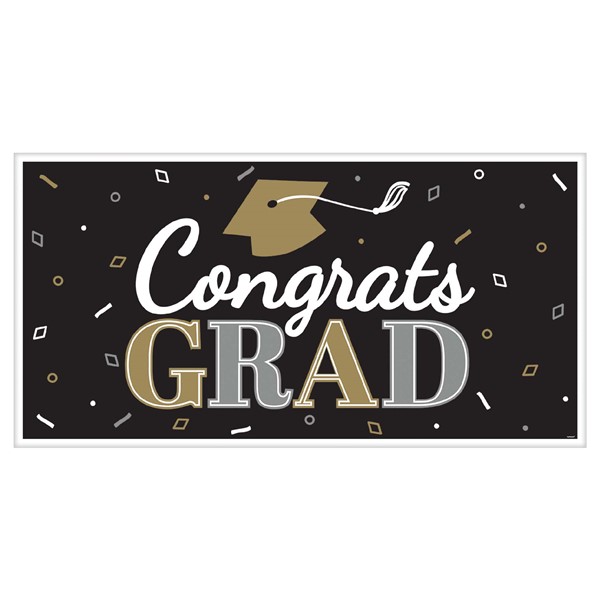 Large Plastic Grad Banner 65