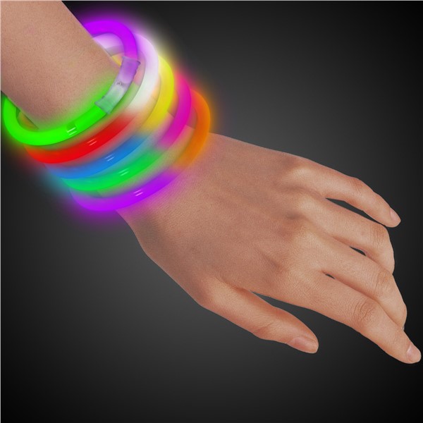 Assorted Bi-Color Glow Bracelets - 50 pack